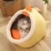 GROOMY Cozy Novelty Cat Nest, Faux Fur | 11.42 H x 12.2 W x 11.81 D in | Wayfair 14:175#Chick;5:100014064;200007763:201336106