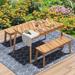 George Oliver Kulbir 4 - Person Outdoor Seating Group Wood in Brown | Wayfair 9524C4E769C840B6BC479FC088843DB8