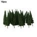 ALSLIAO 10pcs Pine Trees Model Trees 65mm 3 Different Greens - Suitable for N / OO Gauge Dark Green