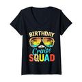 Damen Cruise Squad 2024 Summer Vacation Matching Family Cruise T-Shirt mit V-Ausschnitt