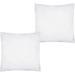 Ruvanti - Throw Pillows Insert Pack of 2 (20 inch x 20 inch) Soft and Cozy Square Decorative Pillows Fluffy Filler Prefect for Sofa Couch Pillows Bed Living Room Outdoor Pillows - White