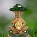 Accent Collection Whimsical Green Resin Tree Orb Light - Solar Fairy Garden Statue