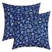 YST Christmas Ornaments Throw Pillow Covers Christmas Tree Snowflake Pillow Covers for Kids Xmas Cushion Covers Christmas Stocking New Year Gift Cushion Cases 18x18 inch set of 2 Blue