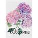 GZHJMY Blooming Hydrangea Welcome Garden Flag 12 x 18 Inch Vertical Double Sided Welcome Yard Garden Flag Seasonal Holiday Outdoor Decorative Flag for Patio Lawn Home Decor Farmhous Yard Flags