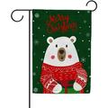 GZHJMY Garden Flag Vertical Double Sided Christmas Polar Bear Garden Flag Suitable for Yard Terrace Lawn Outdoor Decoration 28x40 Inch Yard Flags