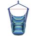 Distinctive Cotton Canvas Hanging Rope Chair with Pillows Blue