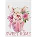 GZHJMY Cute Pig Sweet Home Garden Flag 12 x 18 Inch Vertical Double Sided Welcome Yard Garden Flag Seasonal Holiday Outdoor Decorative Flag for Patio Lawn Home Decor Farmhous Yard Flags