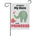 GZHJMY Cooper Girl Cute Cartoon Elephant Happy Father s Day Garden Flag Yard Banner Polyester for Home Flower Pot Outdoor Decor 12X18 Inch Yard Flags