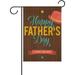 GZHJMY Cooper Girl Happy Father s Day Wooden Background Garden Flag Yard Banner Polyester for Home Flower Pot Outdoor Decor 12X18 Inch Yard Flags