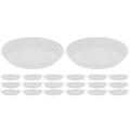 40 Pcs Plant Garden Tray Plastic Serving Trays Saucer Pot Drip Saucers for Indoors Round Planter Flower