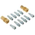 Milton (S-210) 1/4 NPT M-Style Coupler and Plug Kit (12-Piece)