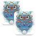 ALAZA Boho Owl Print Bohemian Animal Cute Night Lights Plug into Wall -2 Pack Motion Sensor & Dusk to Dawn Sensor Adjustable Brightness & Warm White