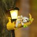 Oneshit solar light Patio LED Solar Lights Sloth Hanging Lights Animals Outdoor Garden Decorative Lights Solar Pendant Lights Solar Wall Lights Outdoor Solar Wall Lights in Clearance