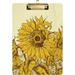 GZHJMY Sunflower Floral Vintage Flowers Clipboards for Kids Student Women Men Letter Size Plastic Low Profile Clip 9 x 12.5 in Silver Clip Whiteboard Clipboards