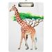 GZHJMY Giraffe African Animal Print Clipboards for Kids Student Women Men Letter Size Plastic Low Profile Clip 9 x 12.5 in Sliver Clip Whiteboard Clipboards