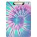 GZHJMY Tie Dye Blue & Pink Spiral Clipboards for Kids Student Women Men Letter Size Plastic Low Profile Clip 9 x 12.5 in Golden Clip Whiteboard Clipboards