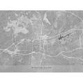 Map of Winston Salem (NC USA) in gray vintage style Poster Print - Blursbyai Rosana Laiz (32 x 24)