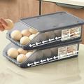 Deagia Desk Organizer Clearance Eggs Holder for Refrigerator - Auto Rolling Organizer 2 Layer - Stacked Tray Fridge Storage Container - Clear Plastic Henapple Dispenser Tray & Bin