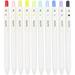 COLNK Color Gel Pens Fine Point 0.5mm for Jouranling Planners Soft Touch Retractable White Writing Pens Assorted Colors Ink Colorful Pens for Note Taking Count-10