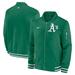 Men's Nike Green Oakland Athletics Authentic Collection Full-Zip Bomber Jacket