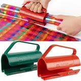 BANGDAERGE Wrapping Paper Roll EC36 Cutter 2Pcs Wrapping Paper Cutter Tool with Handle Push Cut Easy Sliding Birthday Gift Wrap Paper Roll Dispenser and Cutter Holder Green Red