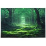 FREEAMG Puzzle 1000 Pieces - Dense Green Forest - Wooden Jigsaw Puzzles for Family Games - Suitable for Teenagers and Adults