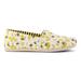 TOMS Women's Alpargata Floral Bees Espadrille Shoes Natural/White/Multi, Size 5.5
