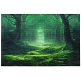 FREEAMG Puzzle 500 Pieces - Dense Green Forest - Wooden Jigsaw Puzzles for Family Games - Suitable for Teenagers and Adults 20.5 x14.9