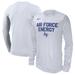 Unisex Nike White Air Force Falcons 2024 On-Court Bench Long Sleeve T-Shirt