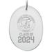 Norfolk State Spartans Class of 2024 2.75" x 3.75" Glass Oval Ornament