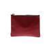 Ghurka Leather Clutch: Pebbled Burgundy Print Bags