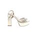 Schutz Heels: Gold Shoes - Women's Size 10 1/2