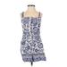 Rachel Zoe Casual Dress - Mini Square Sleeveless: Blue Dresses - Women's Size X-Small