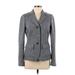 Banana Republic Coat: Below Hip Gray Print Jackets & Outerwear - Women's Size 6