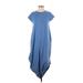 Universal Standard Casual Dress - Shift Crew Neck Short Sleeve: Blue Print Dresses - New - Women's Size X-Small