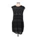 H&M Casual Dress - Shift: Black Jacquard Dresses - Women's Size 6