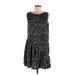 Wishlist Casual Dress - Mini Crew Neck Sleeveless: Black Dresses - Women's Size Medium