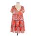 Urban Outfitters Casual Dress - Popover: Orange Print Dresses - Women's Size Small