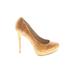 KORS Michael Kors Heels: Slip On Stilleto Cocktail Party Gold Shoes - Women's Size 6 1/2 - Round Toe