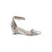 Ann Taylor Wedges: Ivory Snake Print Shoes - Women's Size 7