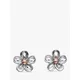 Hot Diamonds Forget Me Not Floral Diamond Stud Earrings, Silver/Rose Gold