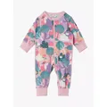 Polarn O. Pyret Baby Organic Cotton Forest Print Onesie, Pink