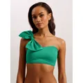 Ted Baker Liennaa One Shoulder Bow Bikini Top, Green