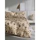 Mother of Pearl Botanical Washed Organic Cotton Duvet Cover Set, Cream