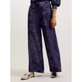 Ted Baker Maurah Jacquard Floral Wide Leg Trousers, Navy