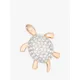 Eclectica Vintage Swarovski Crystal Turtle Brooch, Dated Circa 1990s, Silver/Gold