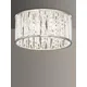 John Lewis Emilia Crystal Drum Flush Ceiling Light