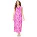 Plus Size Women's Terrace Ridge Maxi Dress by Catherines in Berry Pink Damask (Size 0X)