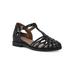 Women's Kiky Sandal by White Mountain in Black Smooth (Size 6 1/2 M)