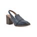 Women's Vocality Slingback by White Mountain in Navy Smooth (Size 6 M)